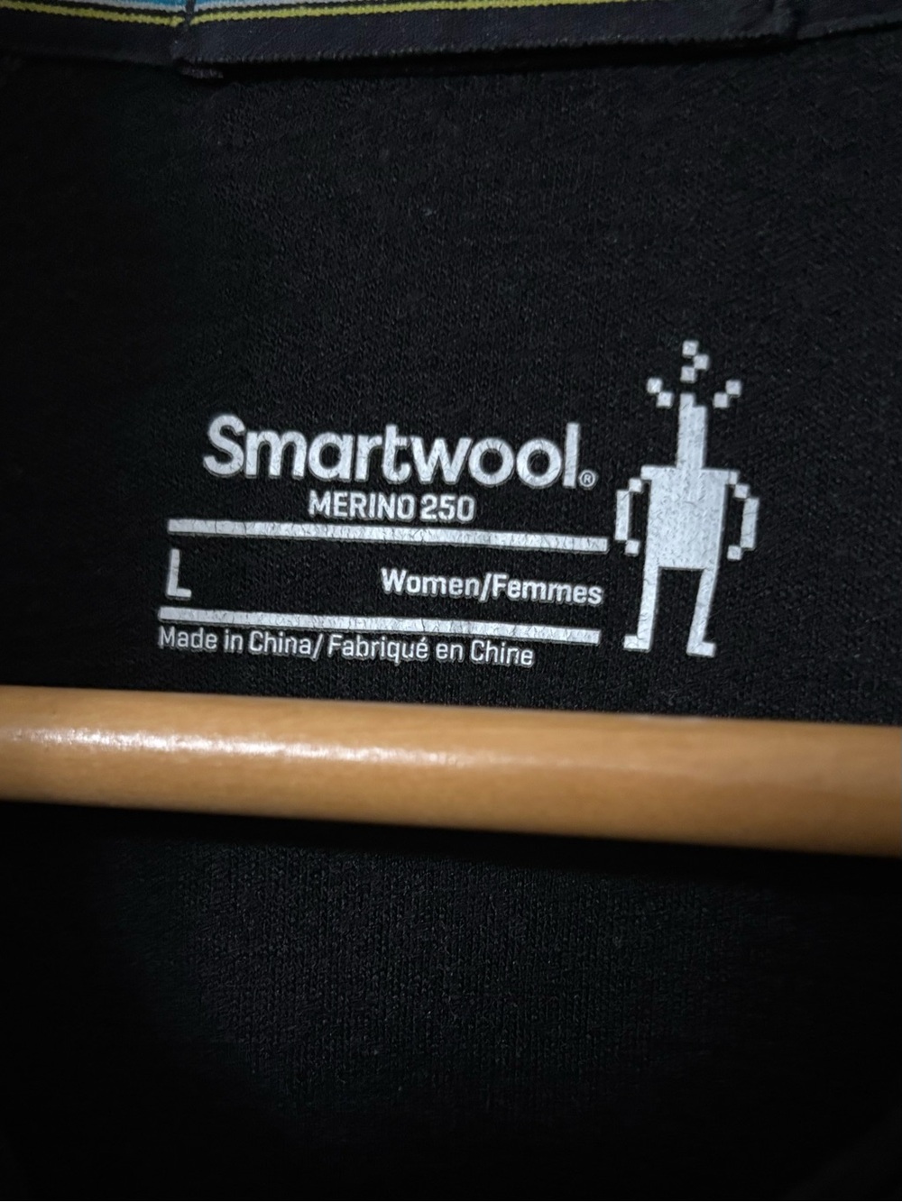Smartwool Merino 250 Black 1/4 Zip Thermal Base Layer 100% Merino Wool Women’s L - Picture 2 of 5